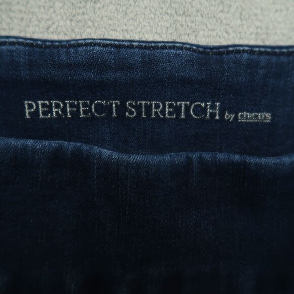 Chico's Jeans Women's Size 0.5 US-6 Blue Mid-Rise Pull On Skinny 26" Inseam - Picture 11 of 15